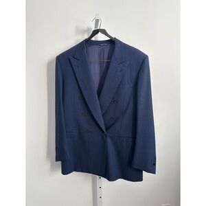 CANALI Milano Italian Wool Double Breasted Blazer Blue | 54L